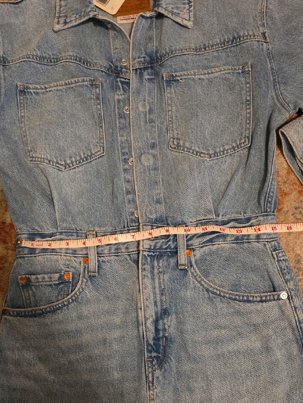 Levi's Light Blue Denim Maxi Dress - Picture 8 of 9